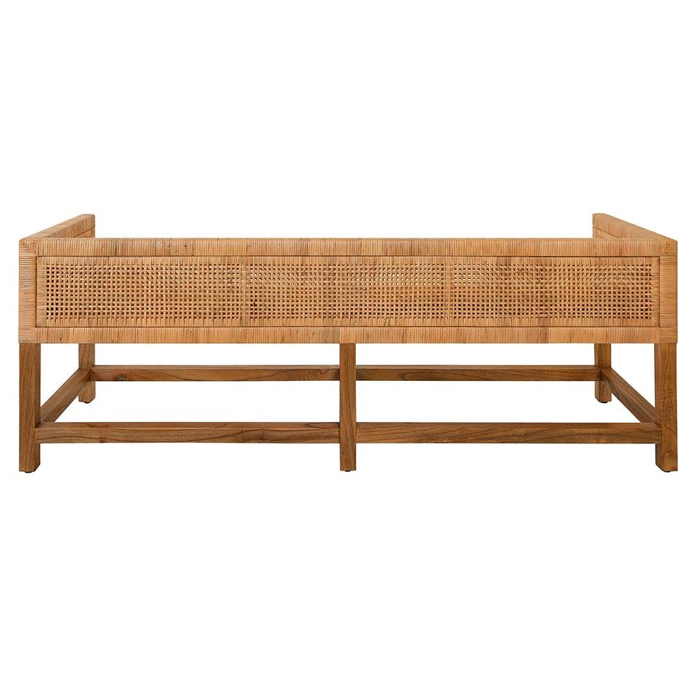 Worlds Away Monterey Coastal White Linen Woven Cane Natural Rattan ...