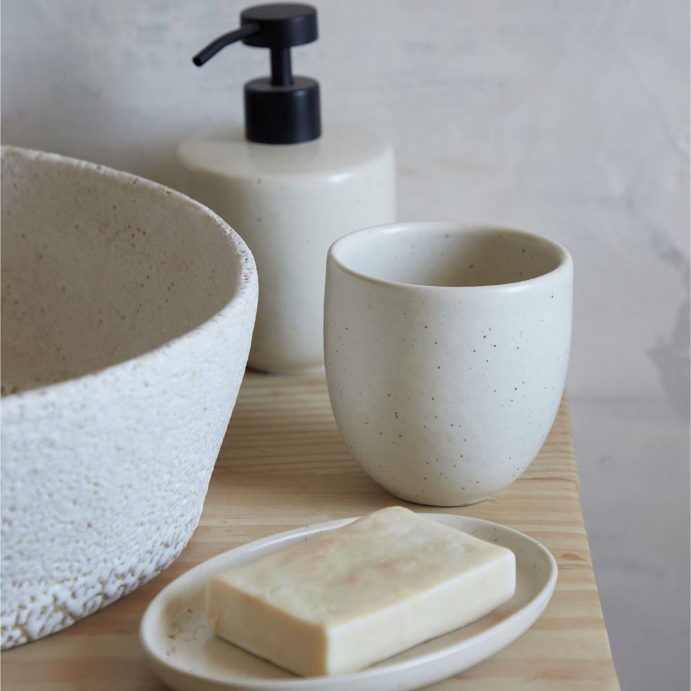 Pacifica Bath Modern Classic Vanilla Stoneware Soap Dish|