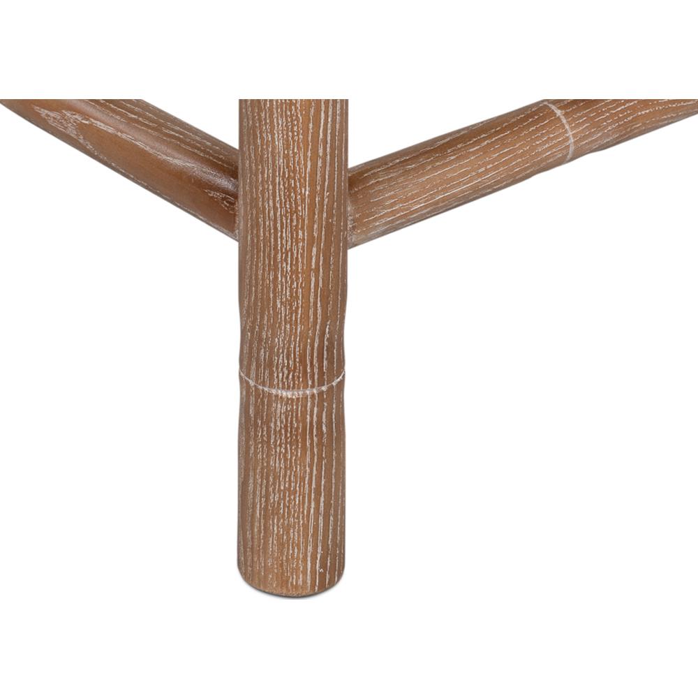 Grace Coastal Beach Beige Upholstered Linen Whitewash Ash Wood Counter Stool|