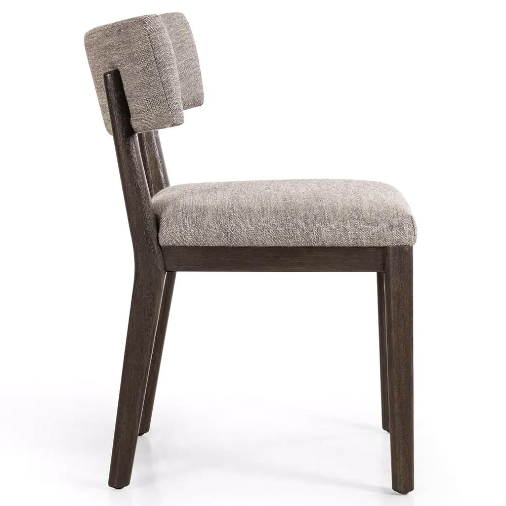 Cerise Modern Classic Grey Upholstered Wood Dining Side Chair|