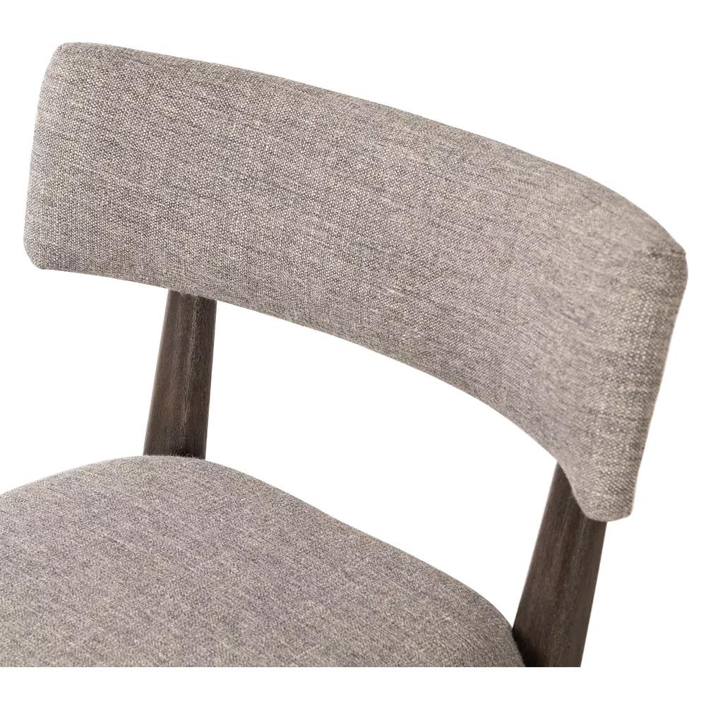 Cerise Modern Classic Grey Upholstered Wood Dining Side Chair|