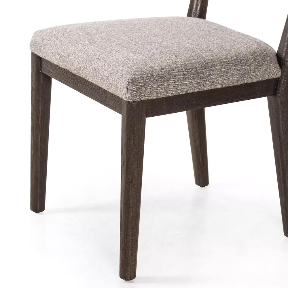 Cerise Modern Classic Grey Upholstered Wood Dining Side Chair|