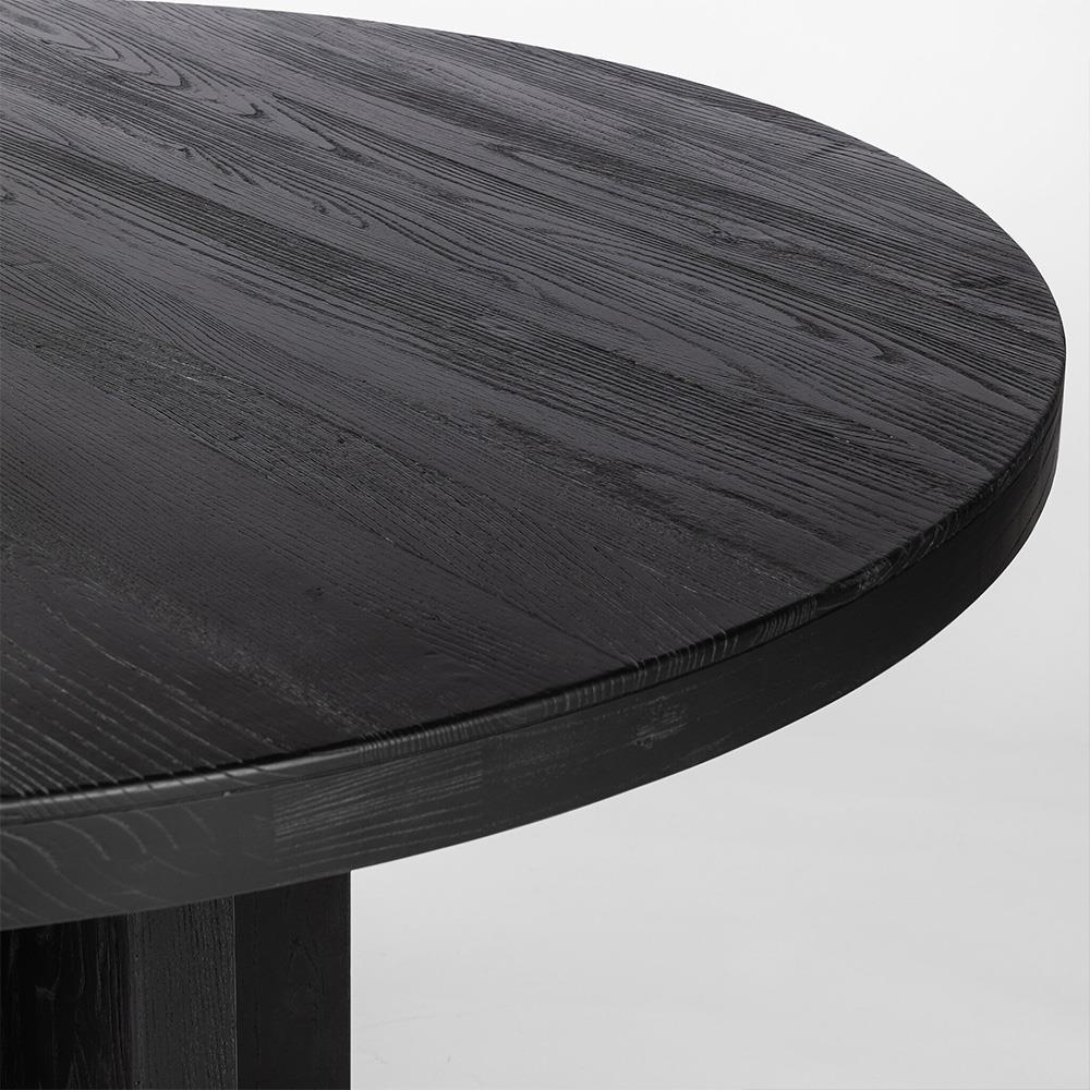 Maverick Rustic Lodge Black Solid Reclaimed Wood Round Dining Table ...
