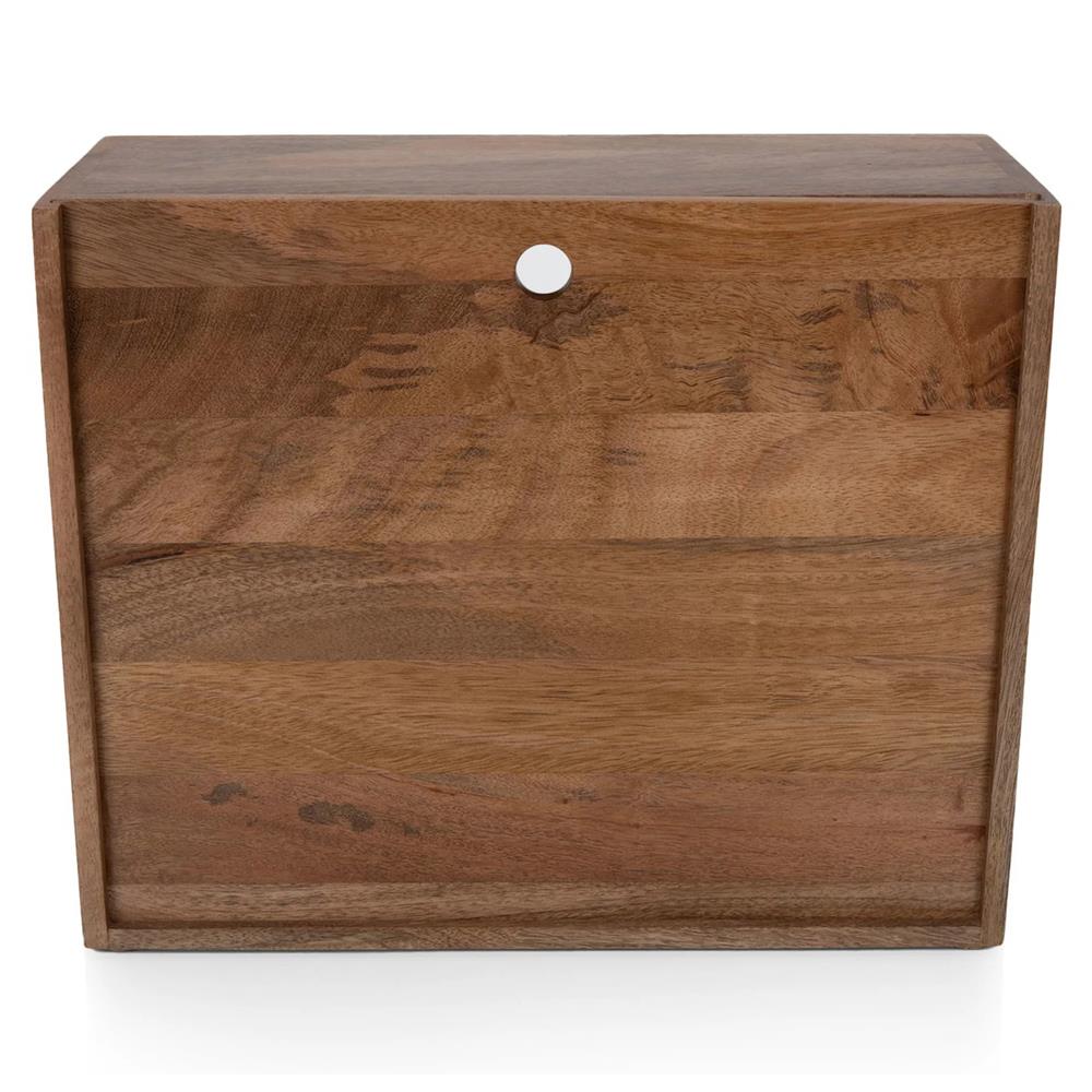 Pierce Mid Century Brown Mango Wood Black Steel 10 Piece Old Fashioned Bar Set|