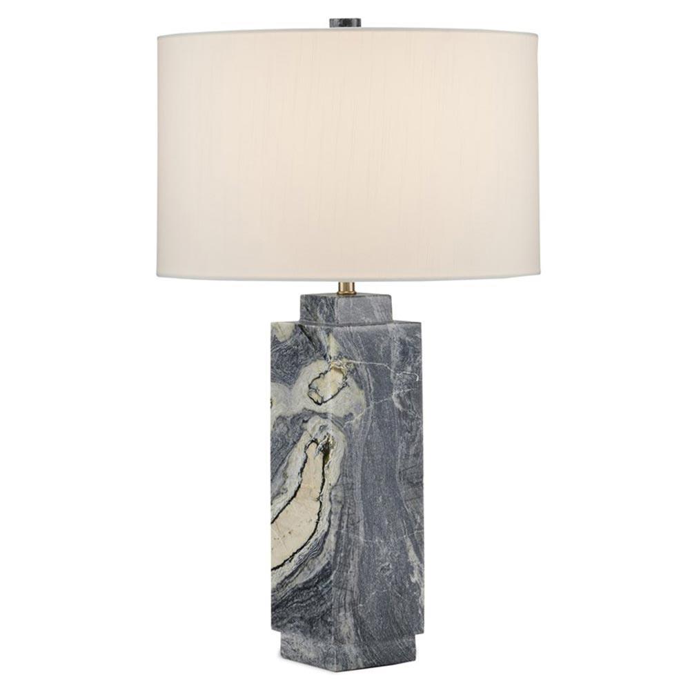 Sharina Modern Classic Jade Marble Grey Table Lamp|