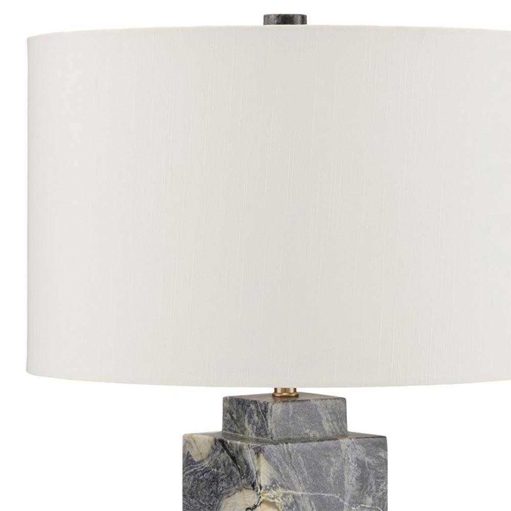 Sharina Modern Classic Jade Marble Grey Table Lamp|