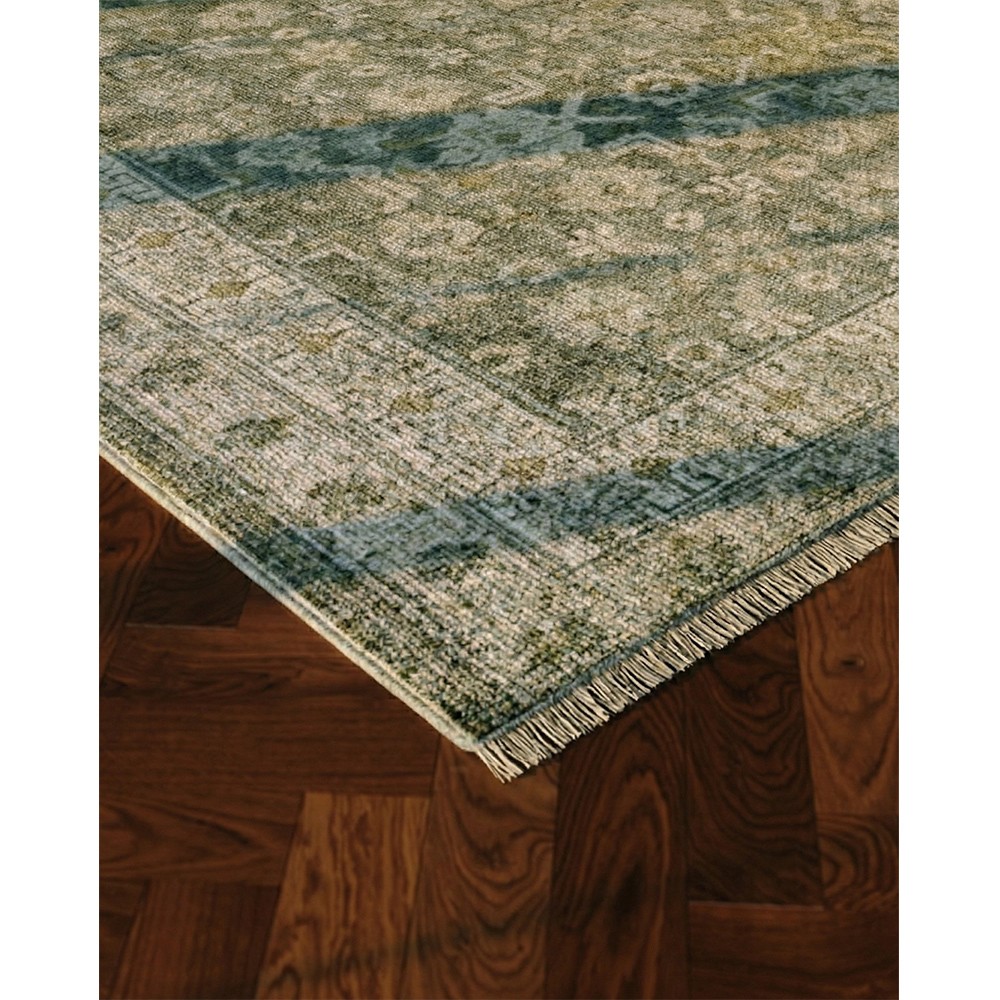 Franchesca French Country Green Wool Oushak Patterned Hand Knotted Rug - 8'x10'|