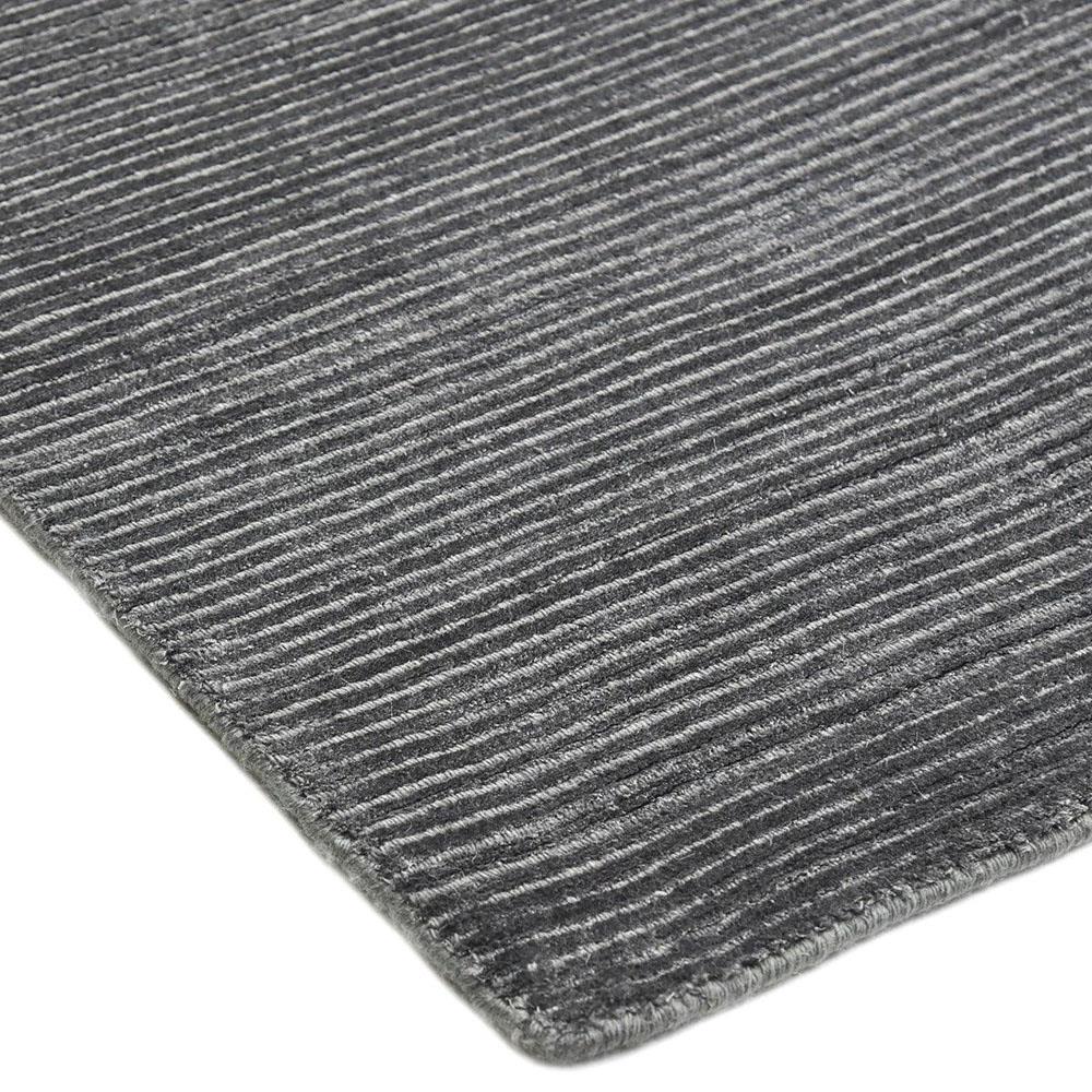 Cordi Modern Dark Grey Solid Rug - 3'x5' | Kathy Kuo Home