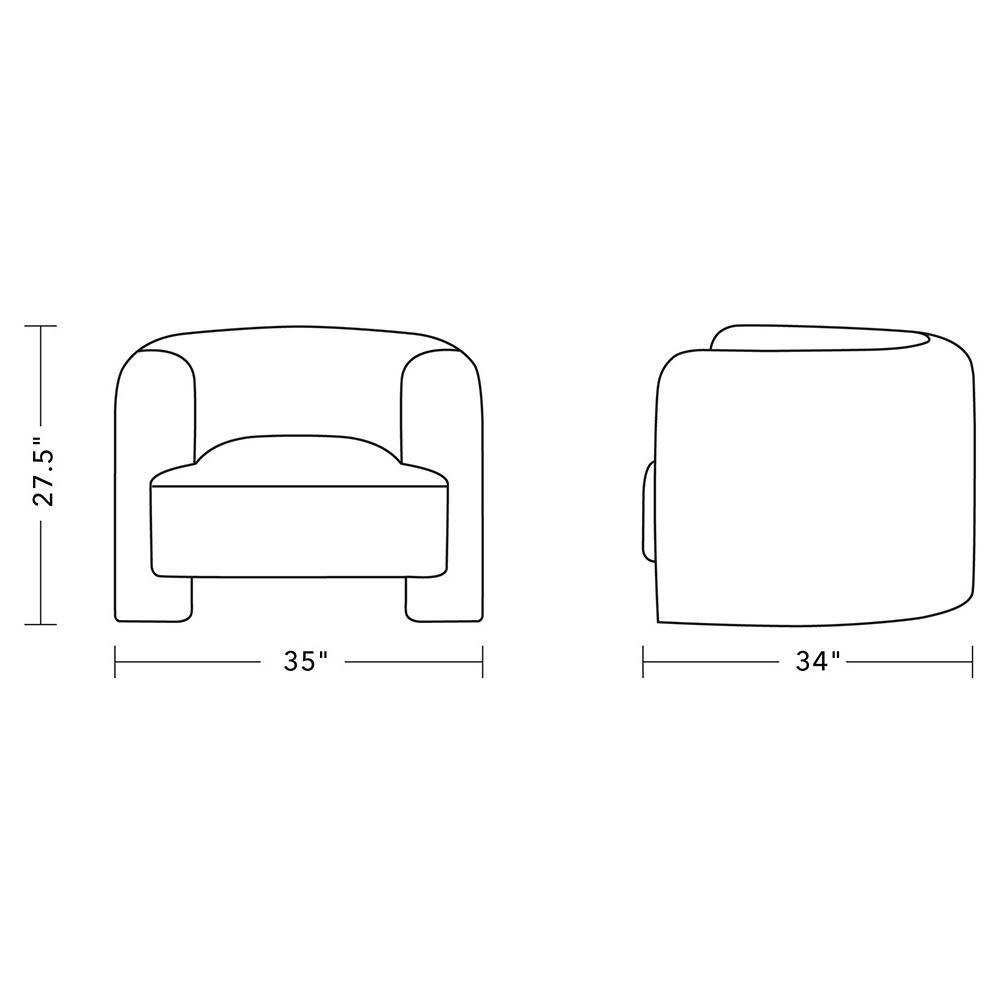 Isla Modern Classic Contessa Blush Performance Barrel Chair|