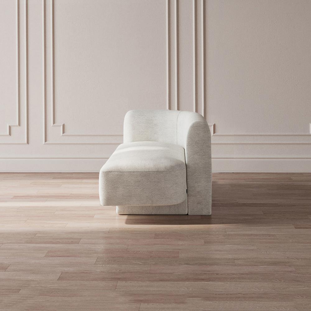 Isla Modern Classic Oslo Ivory Performance Chaise Lounge|