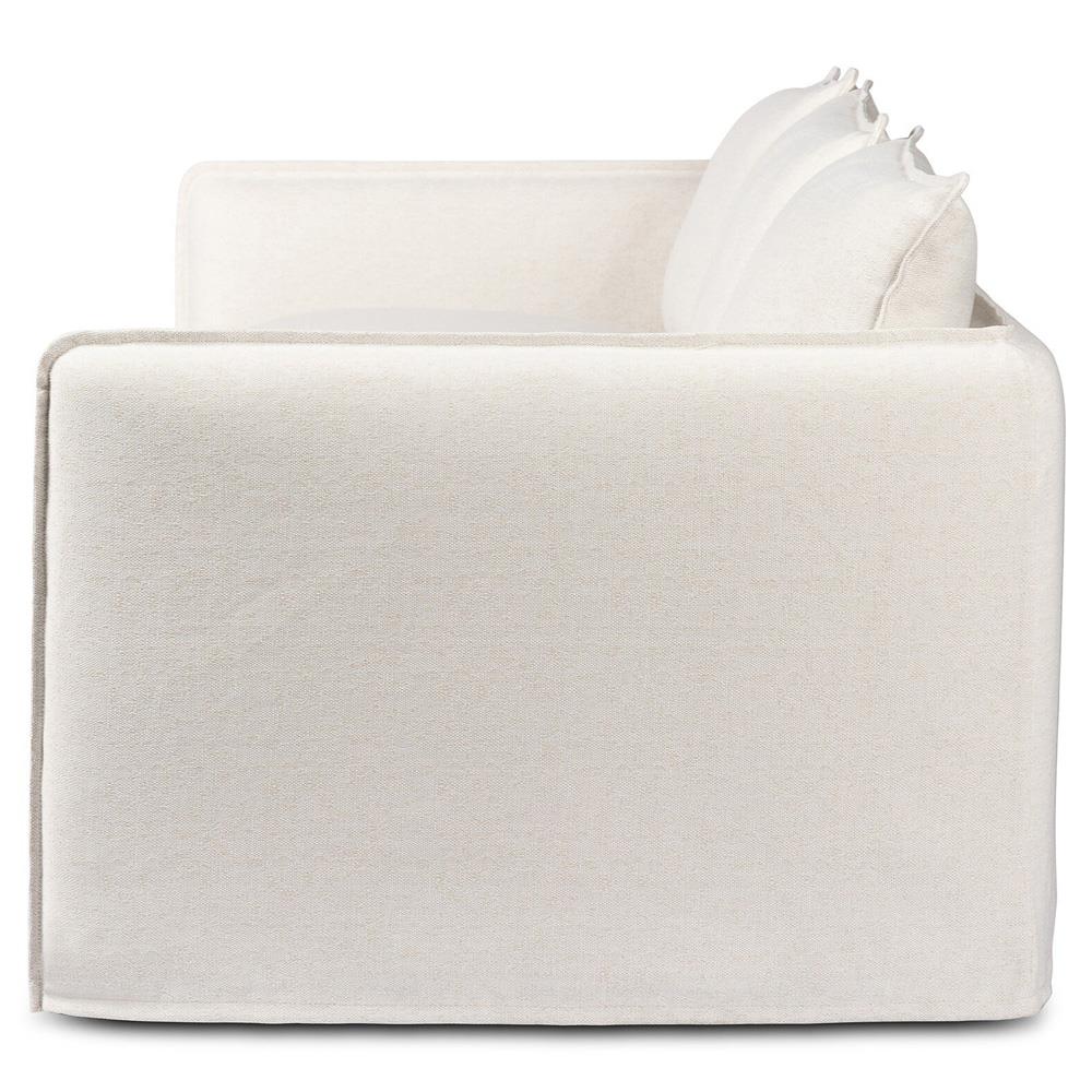 Andrew Modern Off White Linen Slipcovered Outdoor Sofa - 96"W|