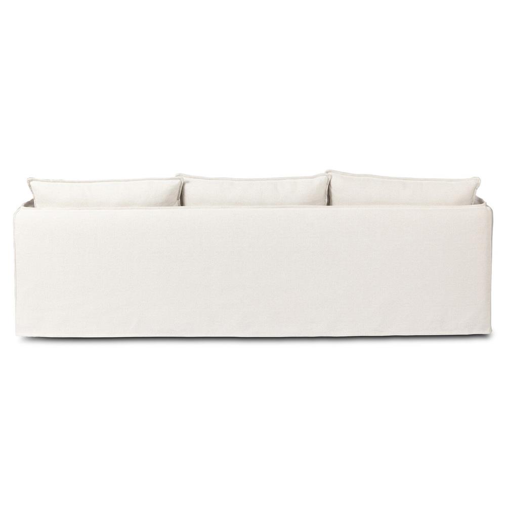Andrew Modern Off White Linen Slipcovered Outdoor Sofa - 96"W|