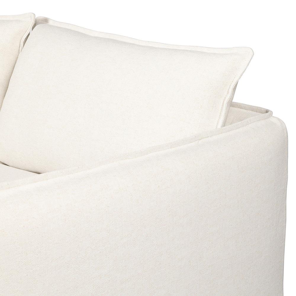 Andrew Modern Off White Linen Slipcovered Outdoor Sofa - 96"W|