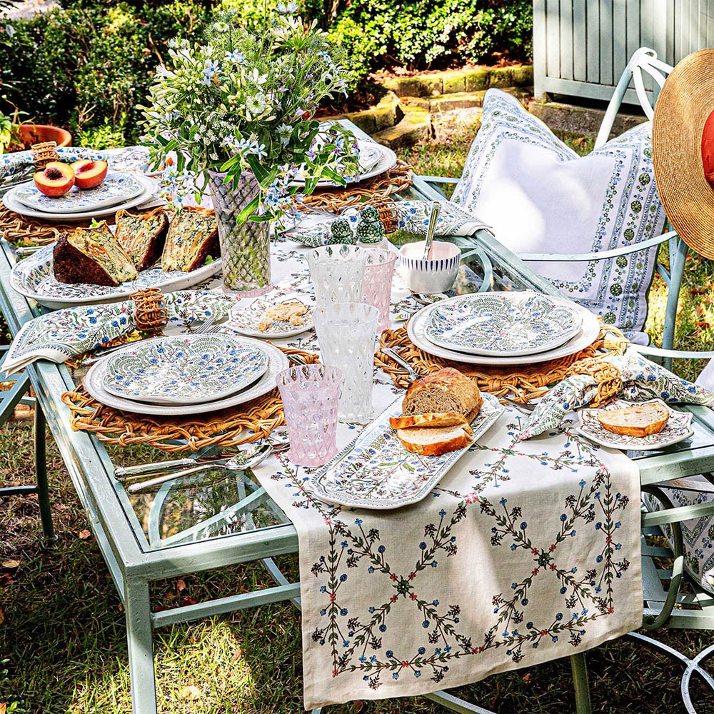 Juliska Villa Seville French Country Chambray Floral Ceramic