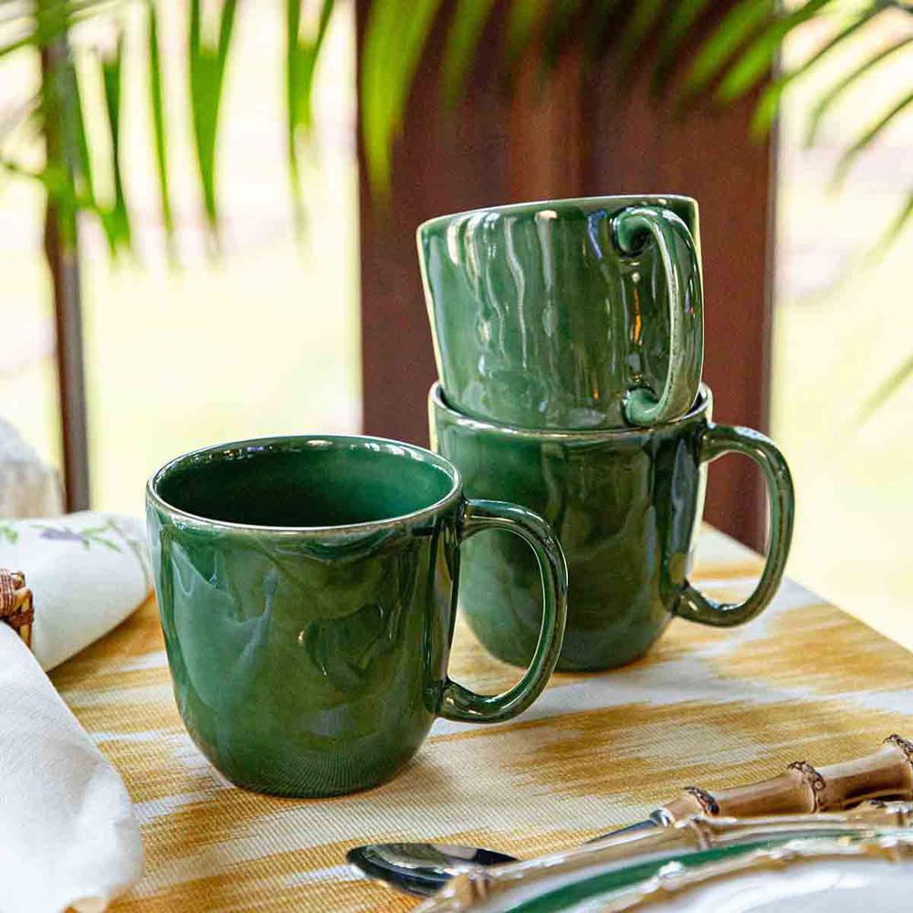 Juliska Puro Modern Classic Basil Ceramic Mug|