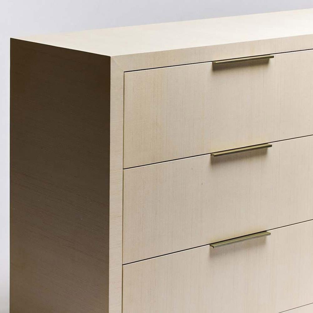 Montaigne Modern Classic Desert Beige Sisal Silver Iron Double Dresser|