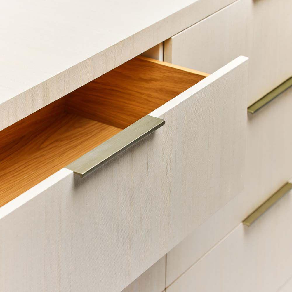 Montaigne Modern Classic Desert Beige Sisal Silver Iron Double Dresser|