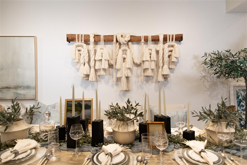 Alma Coastal Natural Cotton Macrame Woven Wood Wall Decor|