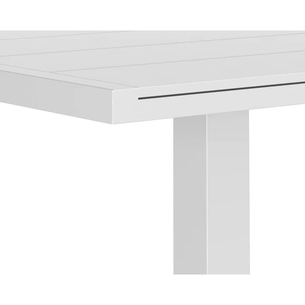 Zimce Industrial Loft White Aluminum Square Outdoor Bar Table - 32"W|