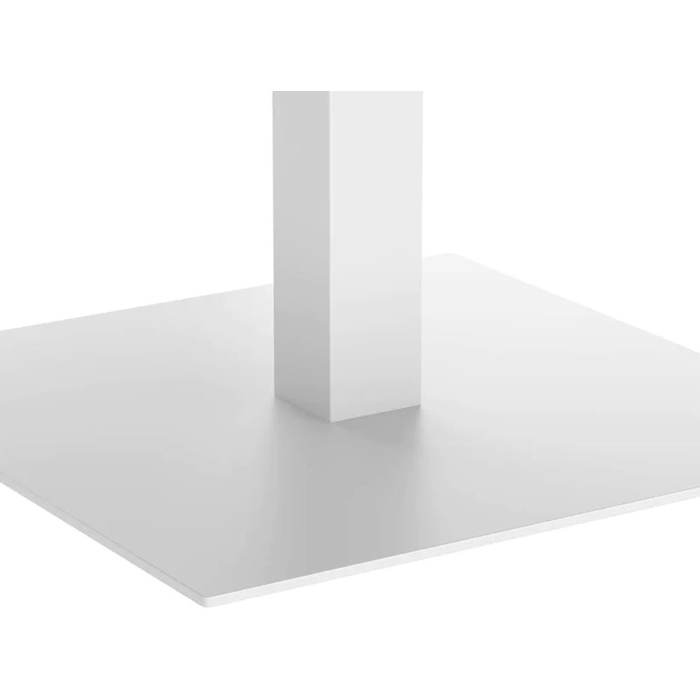 Zimce Industrial Loft White Aluminum Square Outdoor Bar Table - 32"W|