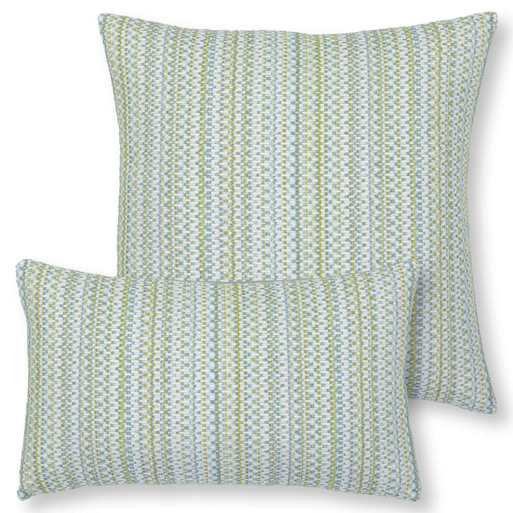 Kaleidoscope Coastal Spring Green Indoor Outdoor Throw Pillow - 20x20|
