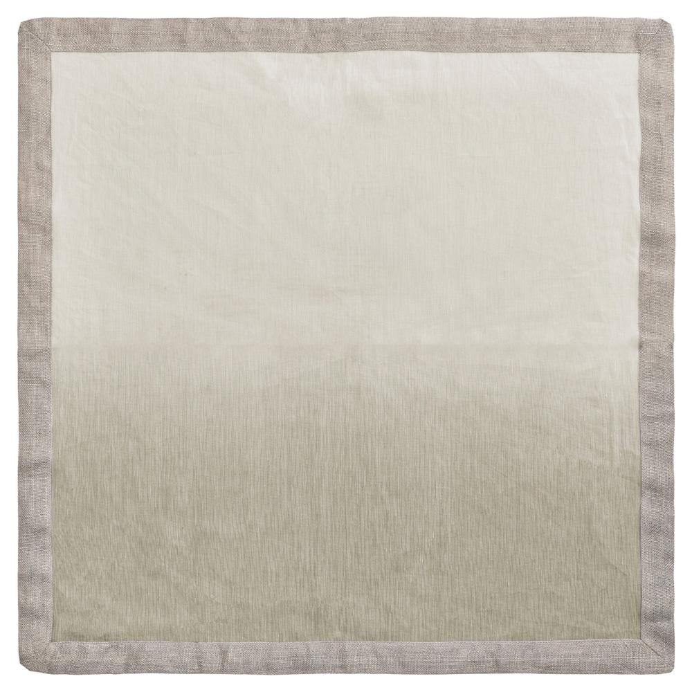 Dip Dye Modern Classic Silver Linen Napkin - Set of 4|