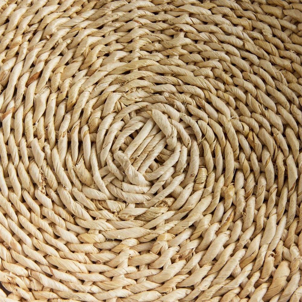 Liam Coastal Beach Natural Abaca Round Decorative Trays - Set of 2|