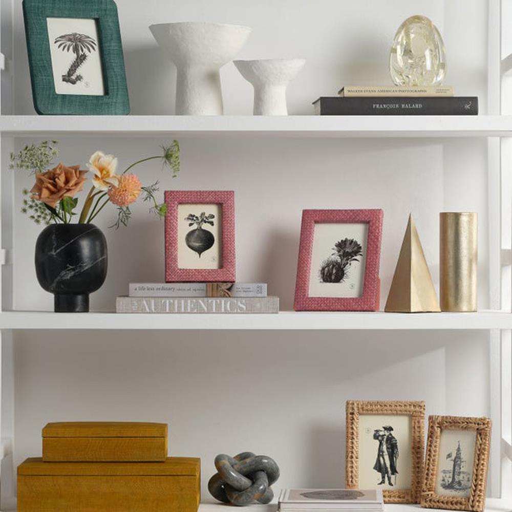 Pigeon and Poodle Meribel Coastal Natural Woven Bamboo Picture Frame - 4x6|