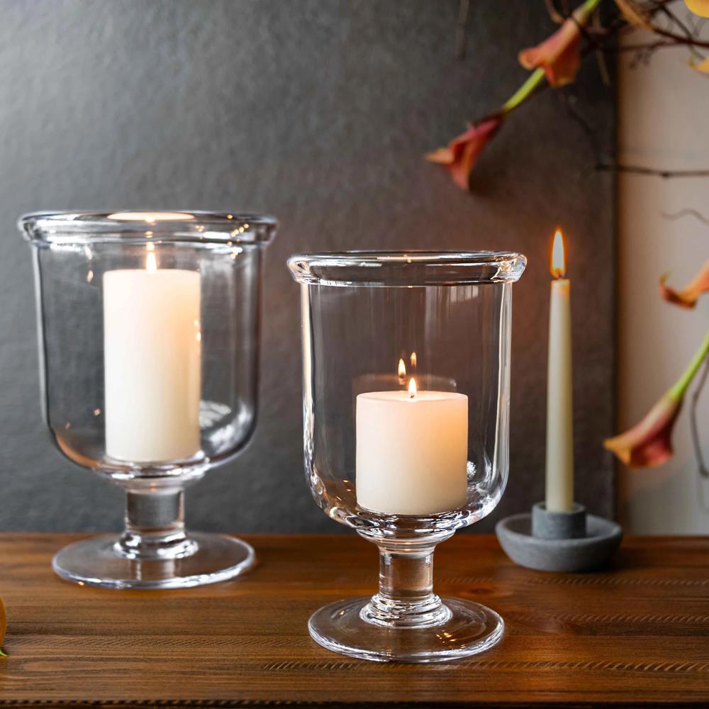 Simon Pearce Essex Modern Classic Glass Hurricane Candleholder - Medium|