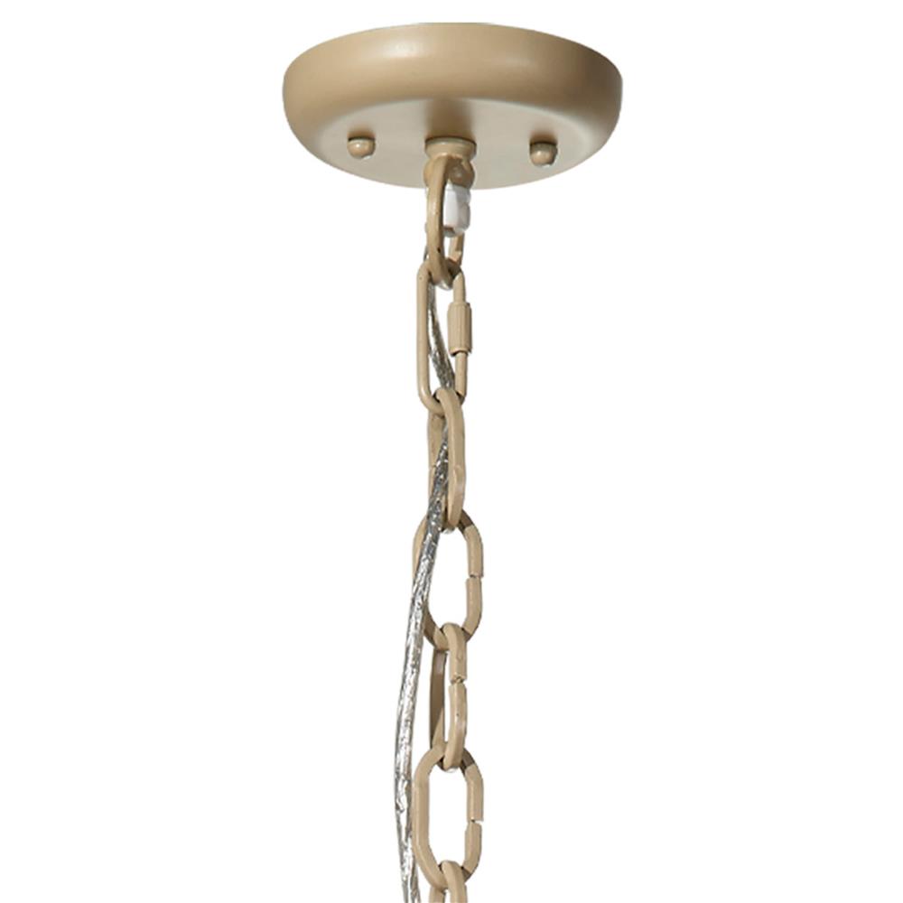 Tara Coastal Beach Natural Mango Wood Beaded Single Pendant|