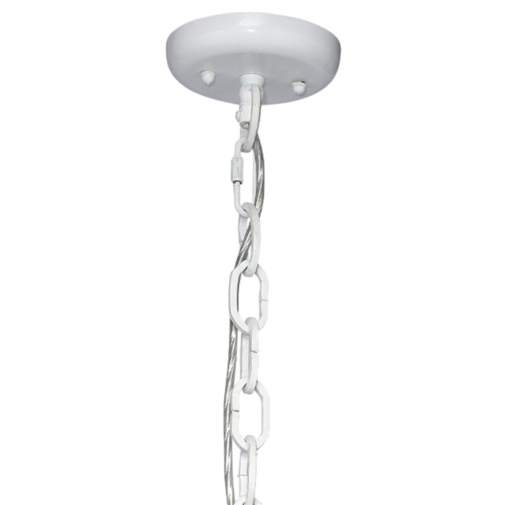 Tara Coastal Beach White Mango Wood Beaded Single Pendant|