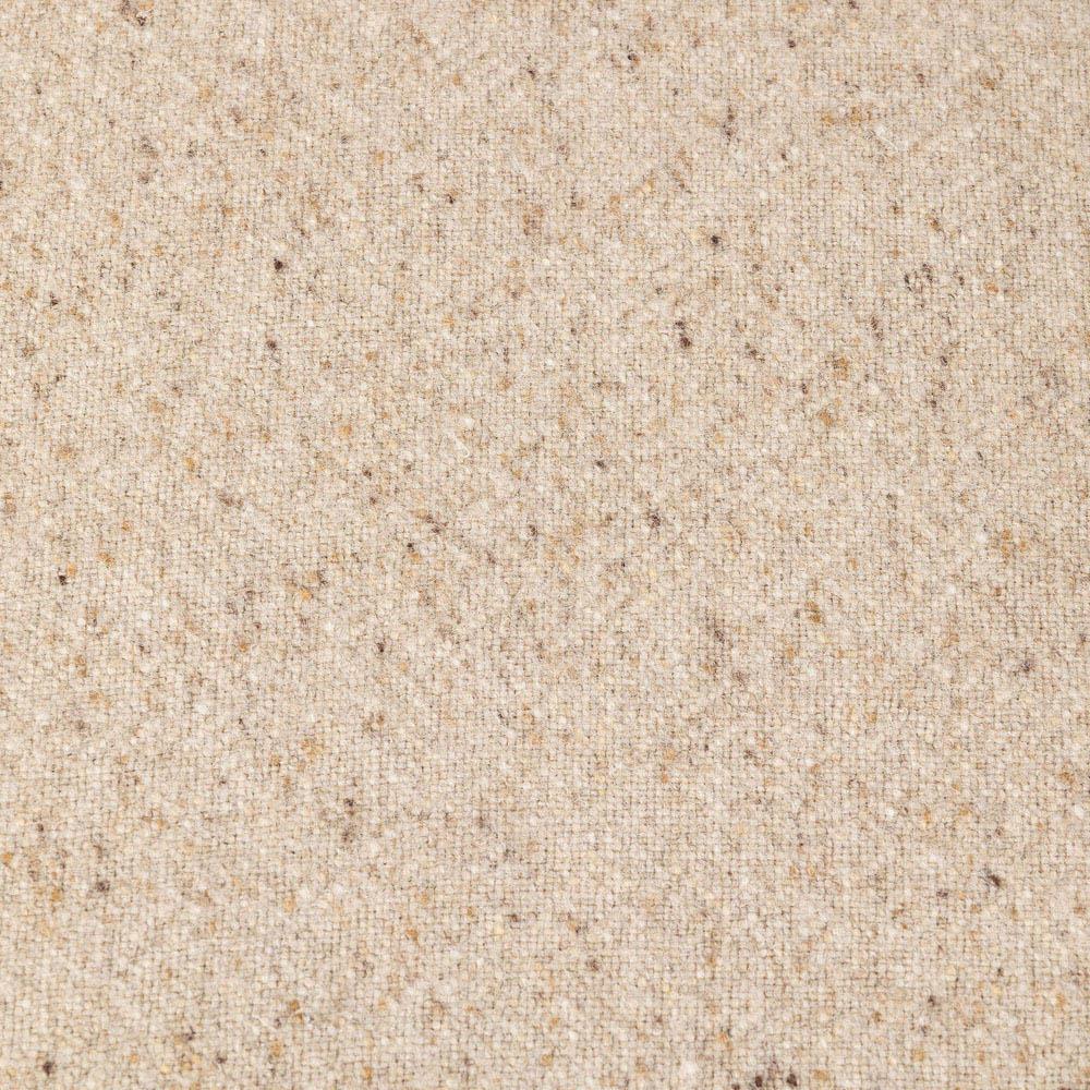 Xander Rustic Lodge Brown Woven Cane Taupe Upholstered Linen Dining Arm Chair|