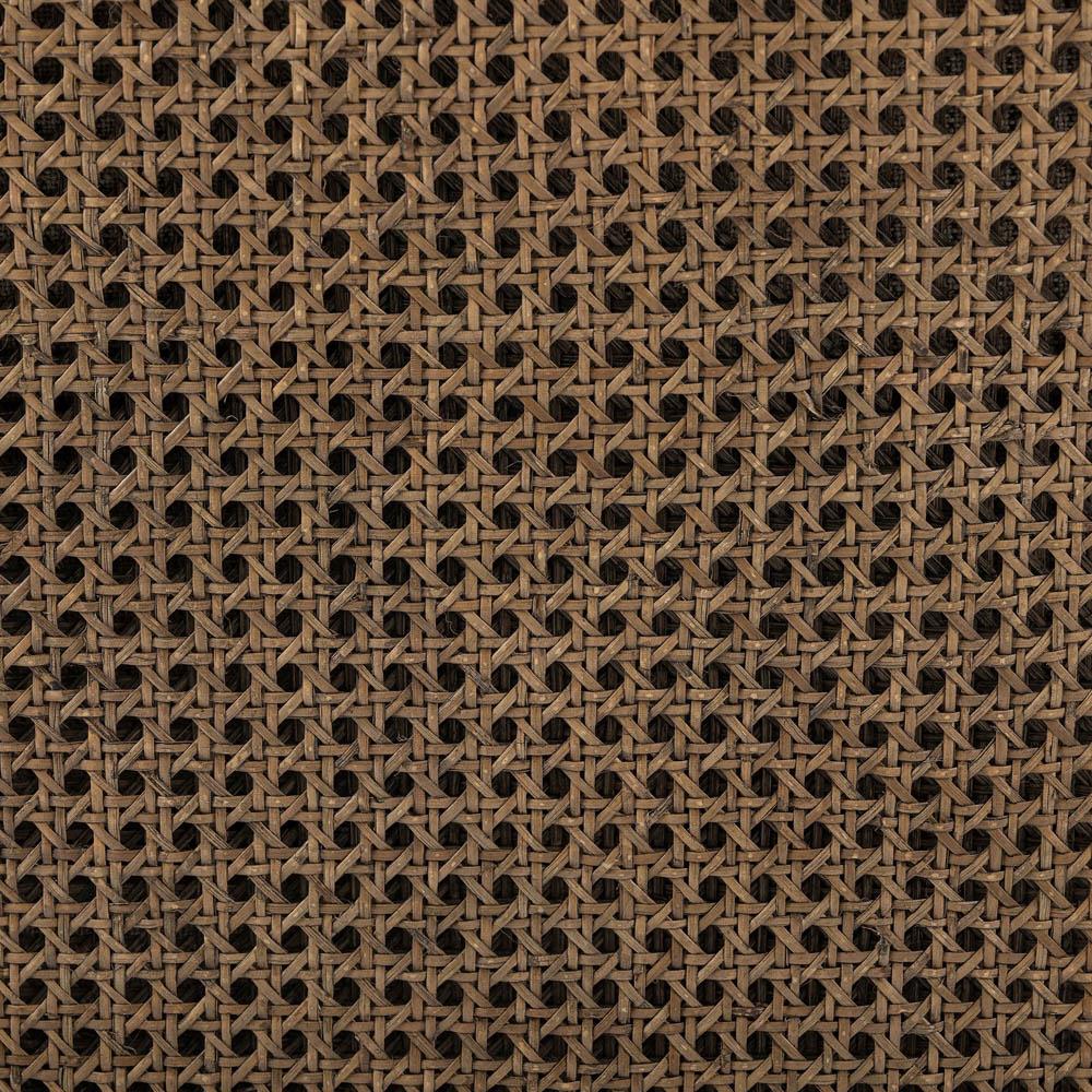 Sarah Coastal Beach Beige Stripe Woven Cane Oak Arm Chair|