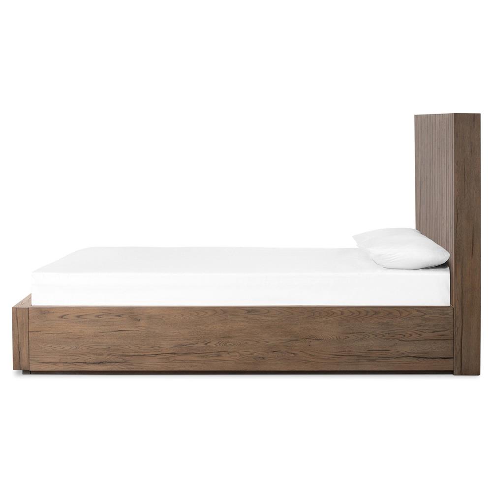 Lana Rustic Lodge Grey Oak Wood Bed - Queen|