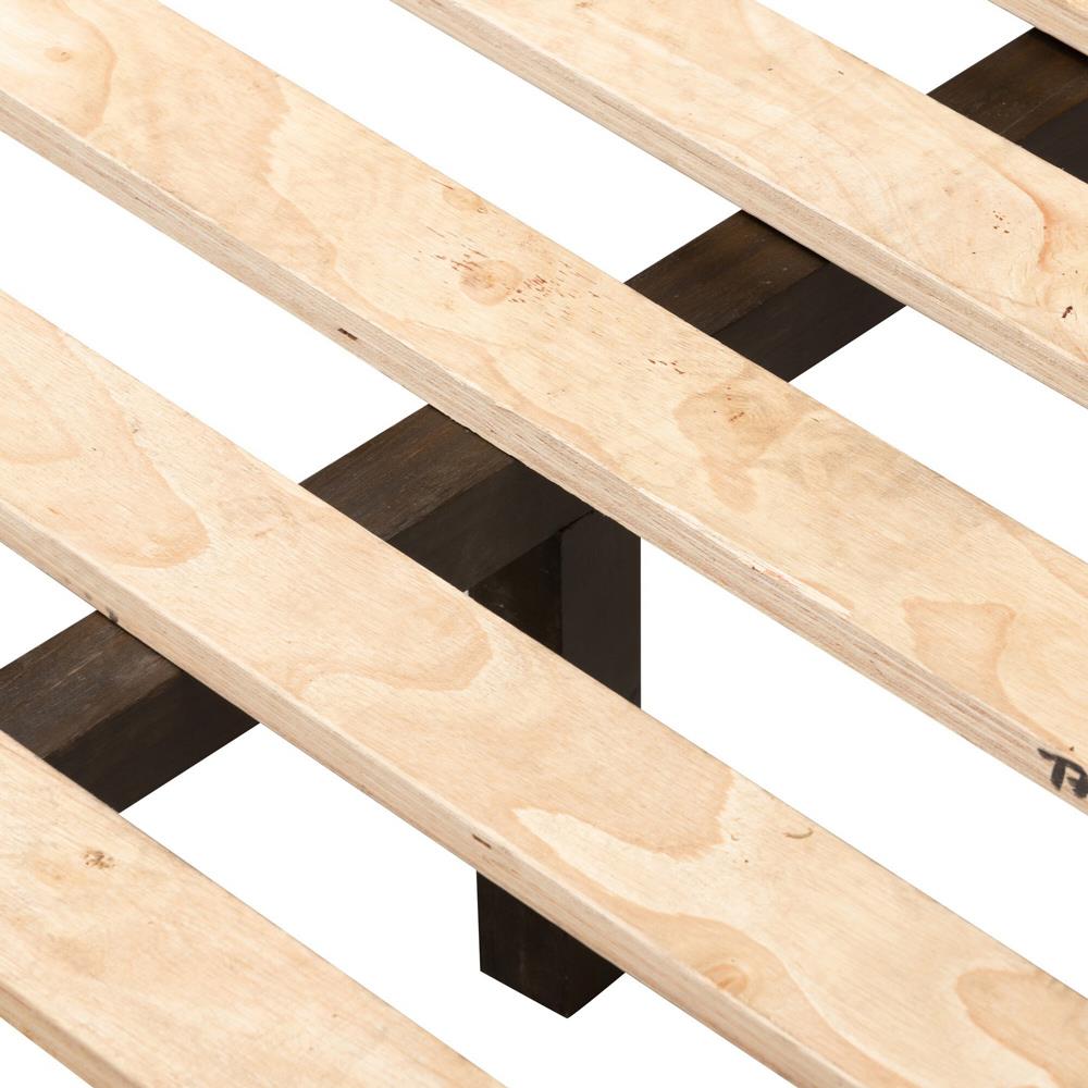 Lana Rustic Lodge Grey Oak Wood Bed - Queen|