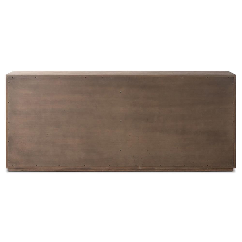 Lana Rustic Lodge Grey Oak Wood Double Dresser|