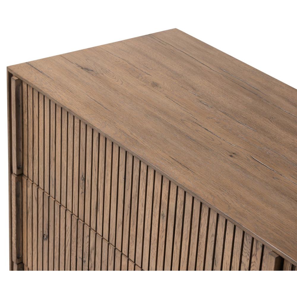 Lana Rustic Lodge Grey Oak Wood Double Dresser|