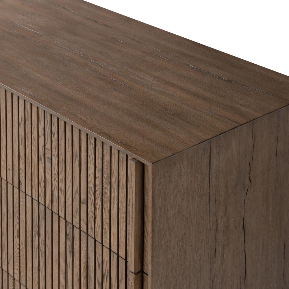 Lana Rustic Lodge Grey Oak Wood Double Dresser|