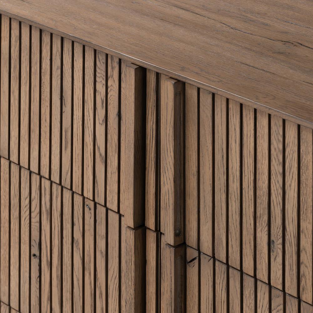 Lana Rustic Lodge Grey Oak Wood Double Dresser|