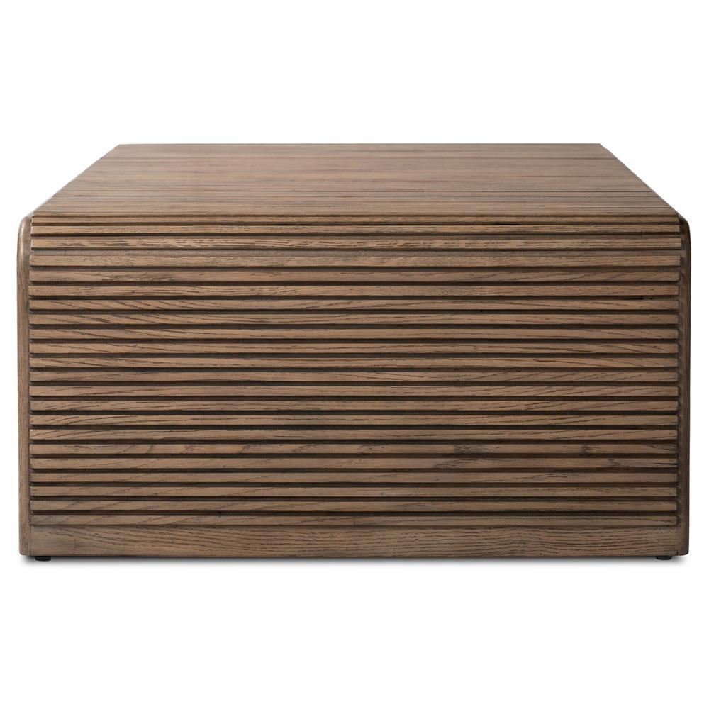 Lana Rustic Lodge Grey Oak Wood Rectangular Coffee Table|