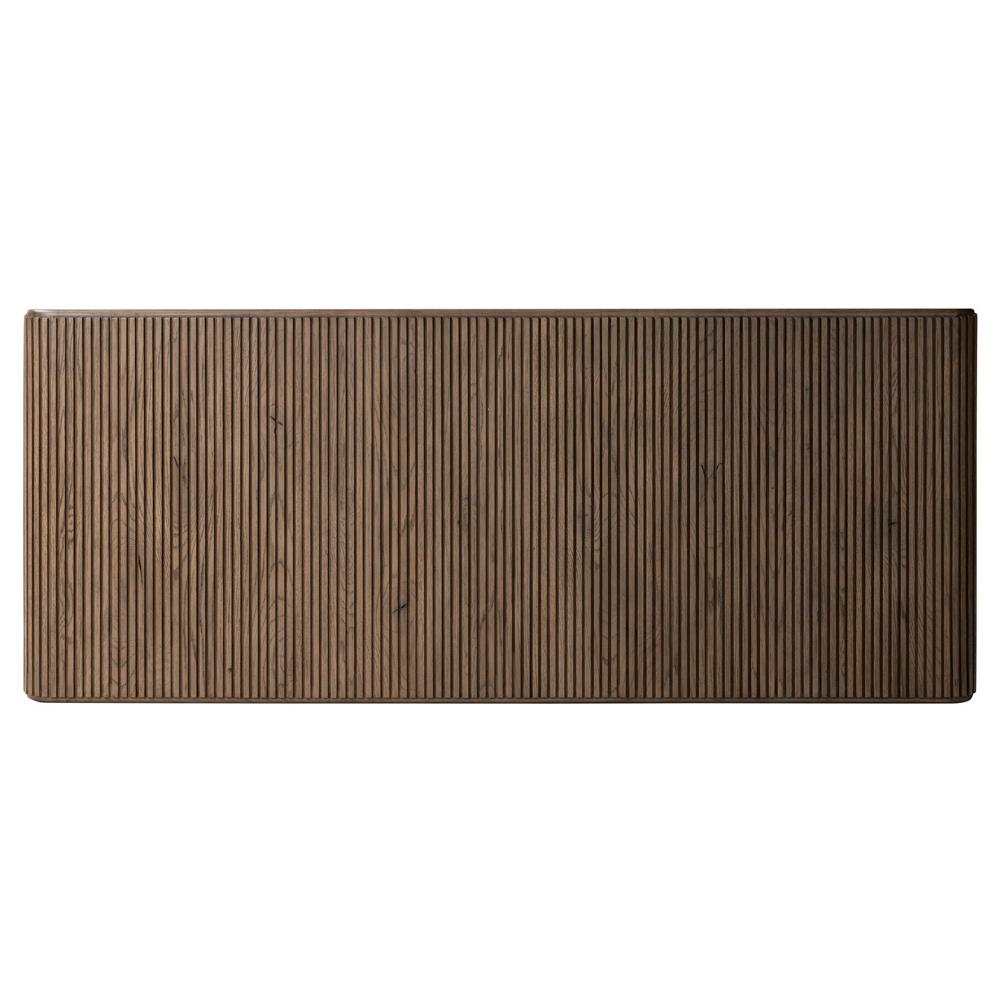 Lana Rustic Lodge Grey Oak Wood Rectangular Coffee Table|