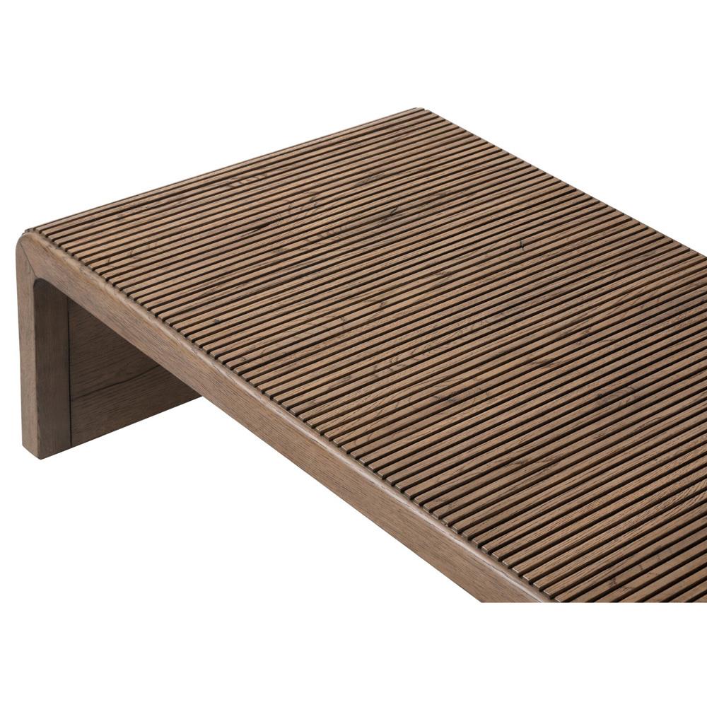 Lana Rustic Lodge Grey Oak Wood Rectangular Coffee Table|