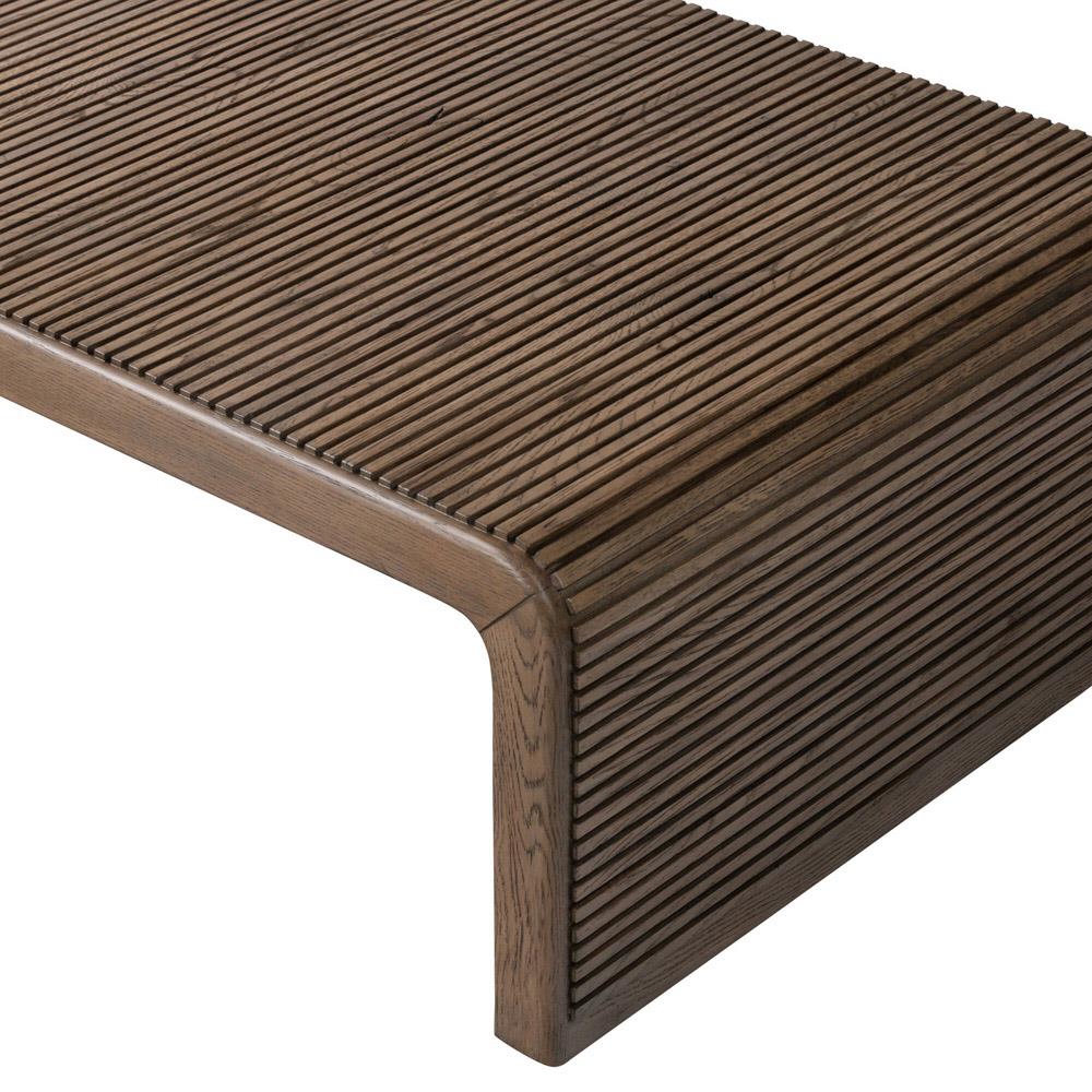 Lana Rustic Lodge Grey Oak Wood Rectangular Coffee Table|
