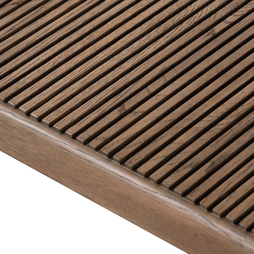 Lana Rustic Lodge Grey Oak Wood Rectangular Coffee Table|