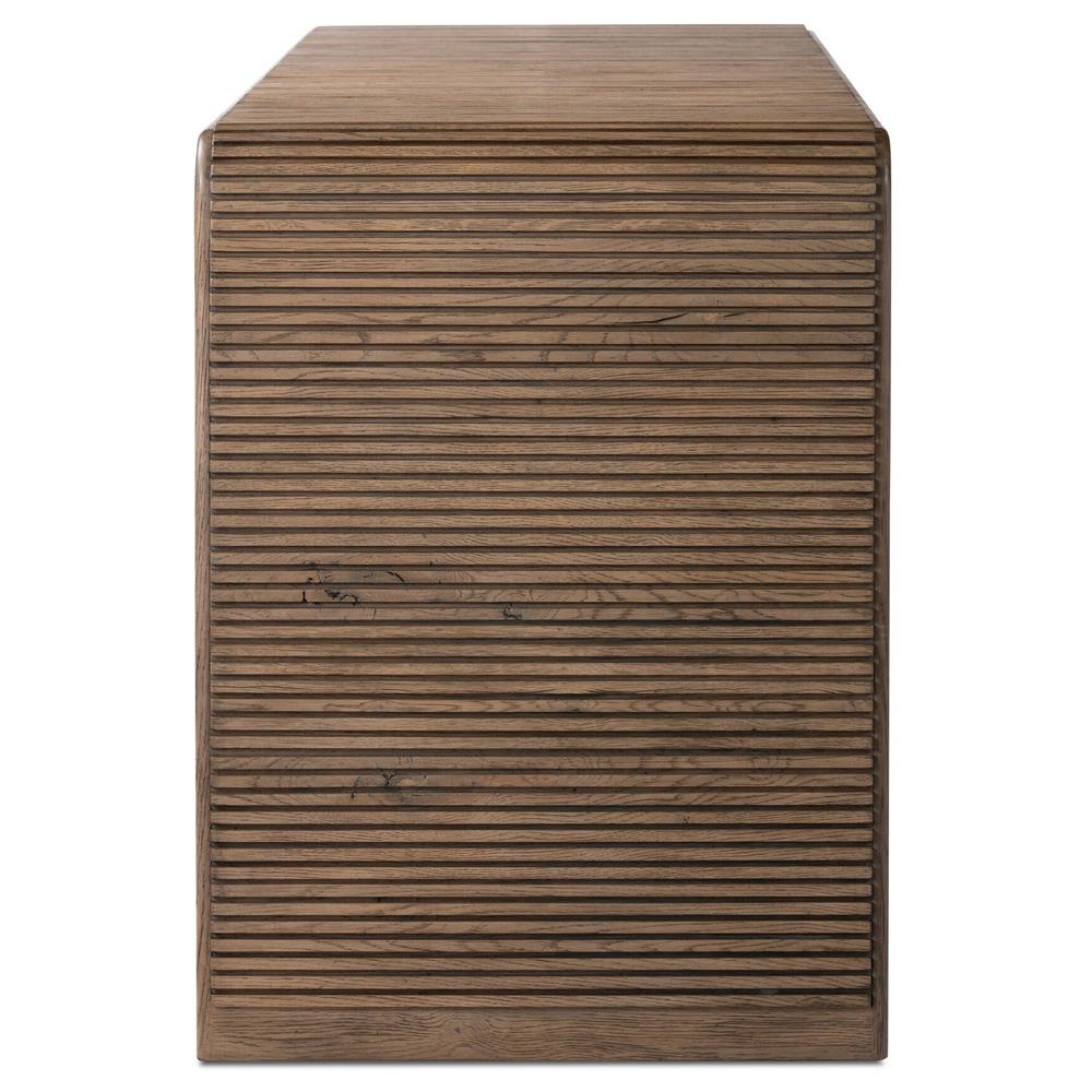 Lana Rustic Lodge Grey Oak Wood Rectangular Console Table|