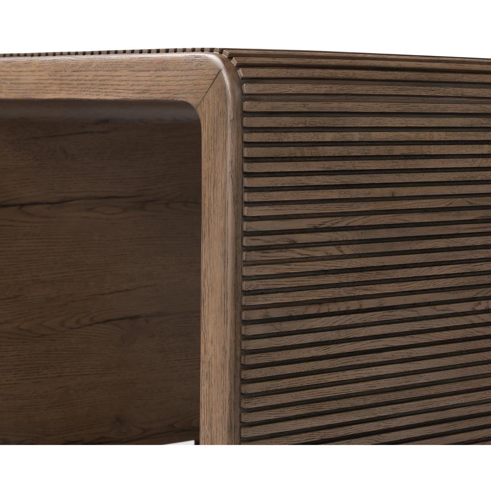 Lana Rustic Lodge Grey Oak Wood Rectangular End Table|