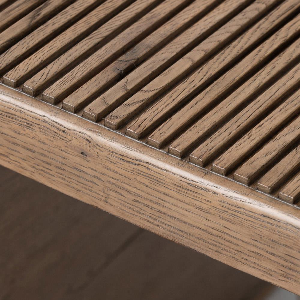 Lana Rustic Lodge Grey Oak Wood Rectangular End Table|