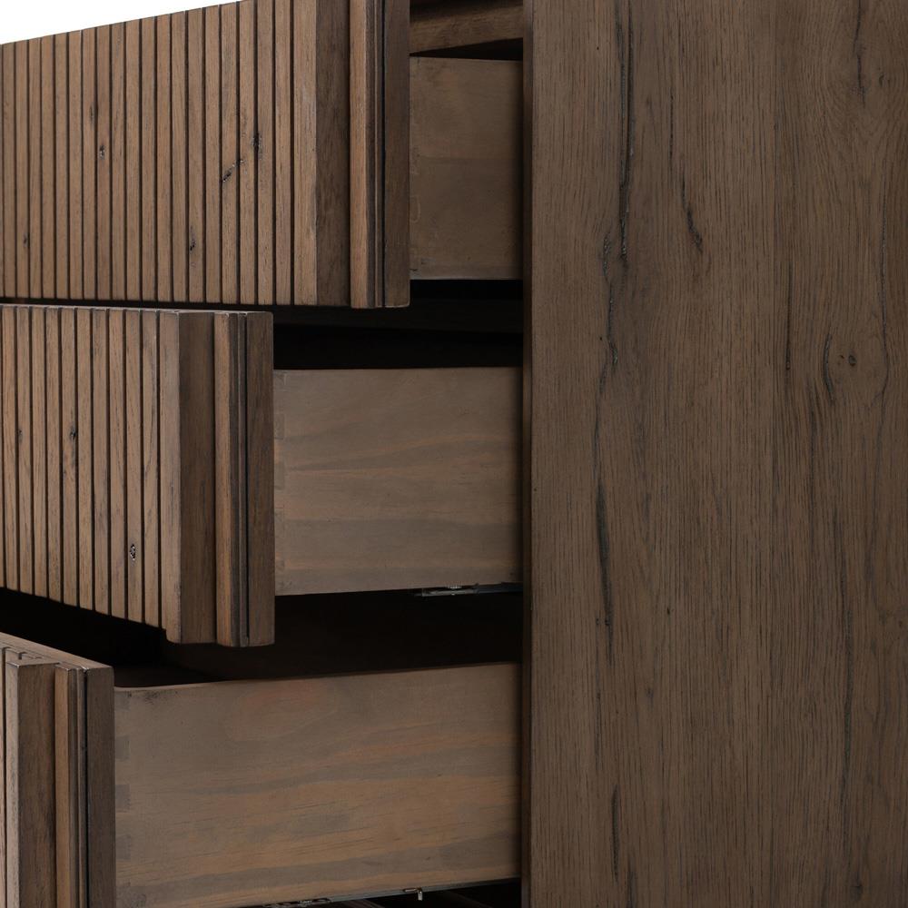 Lana Rustic Lodge Grey Oak Wood Nightstand|