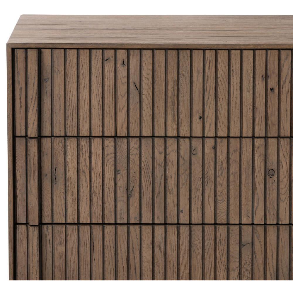 Lana Rustic Lodge Grey Oak Wood Nightstand|