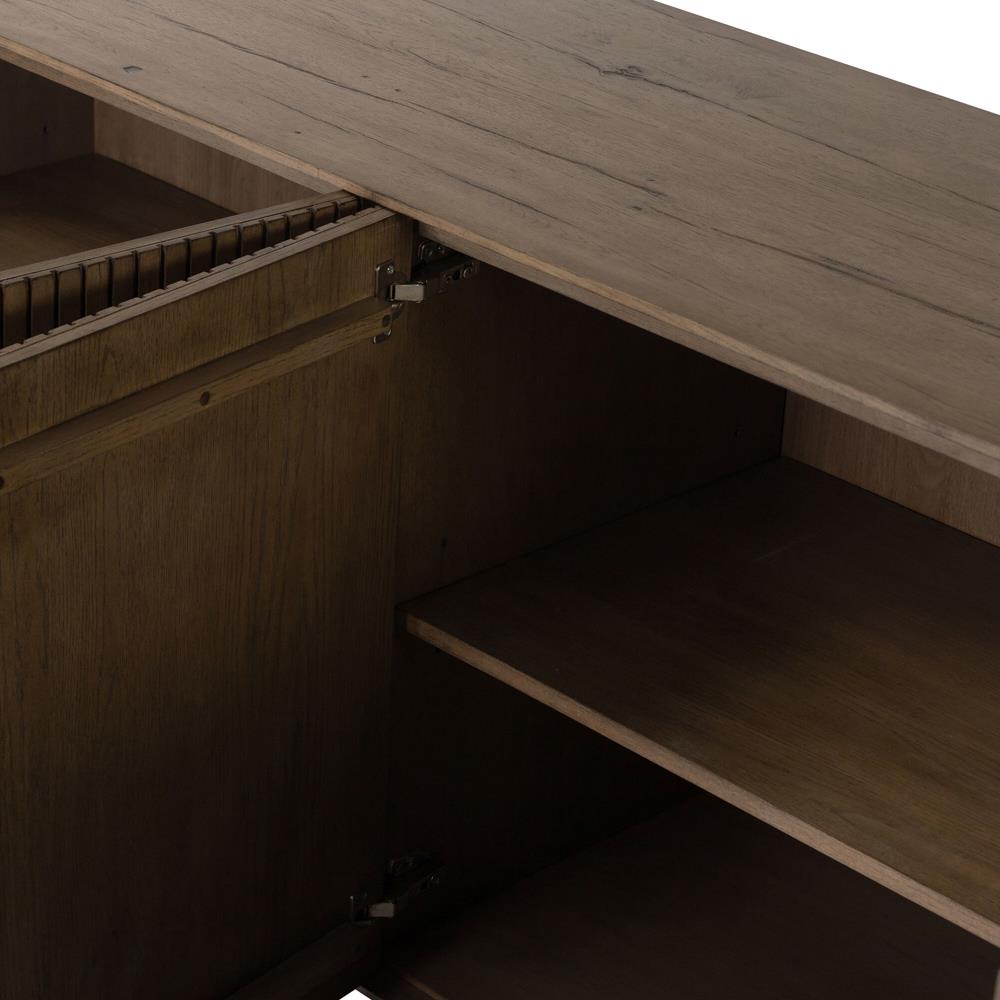 Lana Rustic Lodge Grey Oak Wood Sideboard|